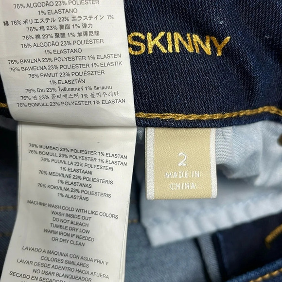 NWT Michael Michael Kors Skinny Denim Jeans Overdyed Indigo 2 - Picture 15 of 16